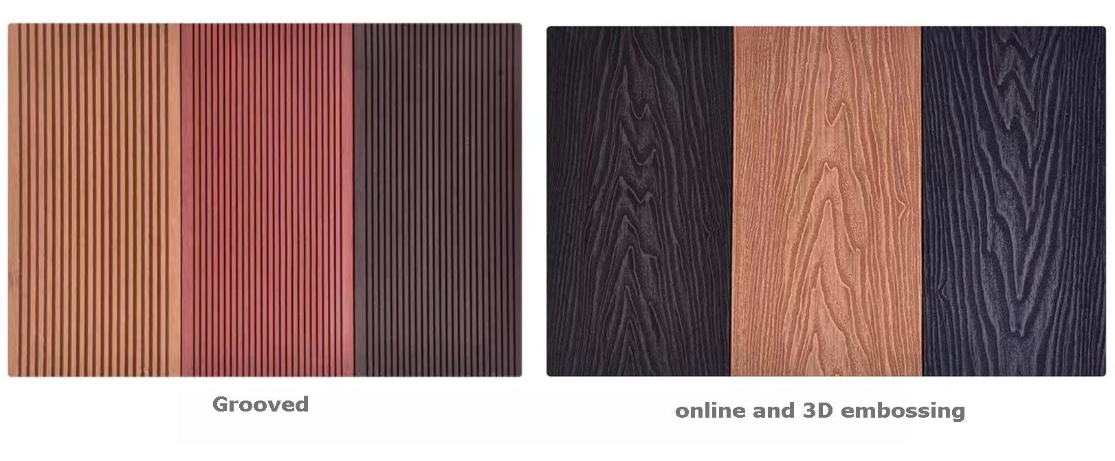 Gr&aring; antislip Solid WPC-d&auml;ck